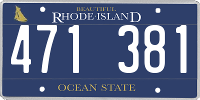 RI license plate 471381