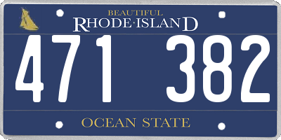 RI license plate 471382