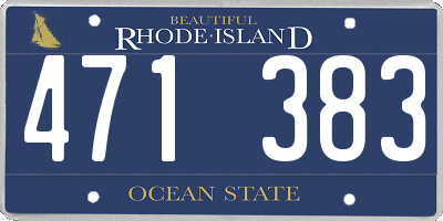 RI license plate 471383