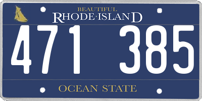 RI license plate 471385