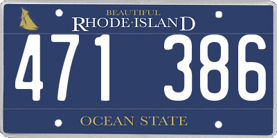 RI license plate 471386