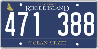 RI license plate 471388