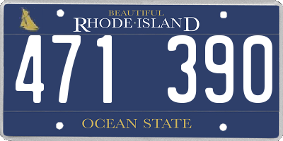RI license plate 471390