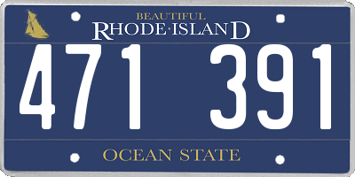 RI license plate 471391