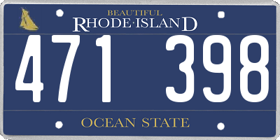 RI license plate 471398