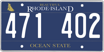 RI license plate 471402
