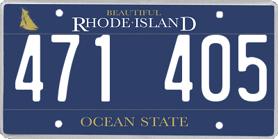 RI license plate 471405