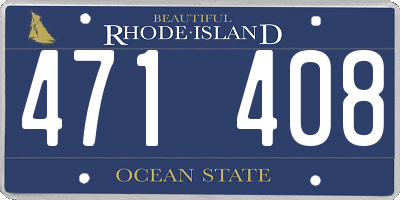 RI license plate 471408