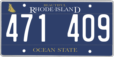 RI license plate 471409