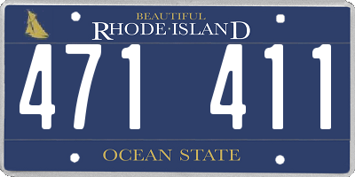 RI license plate 471411