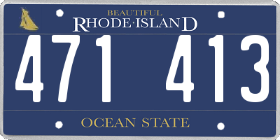 RI license plate 471413