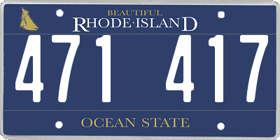 RI license plate 471417