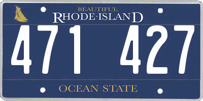 RI license plate 471427