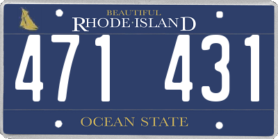 RI license plate 471431