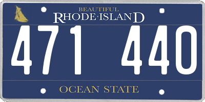 RI license plate 471440
