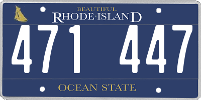 RI license plate 471447