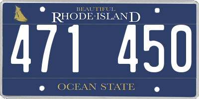 RI license plate 471450