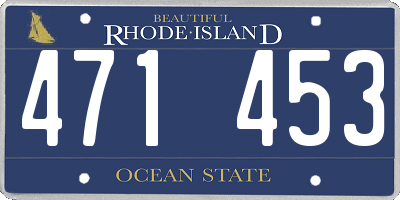 RI license plate 471453
