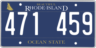 RI license plate 471459
