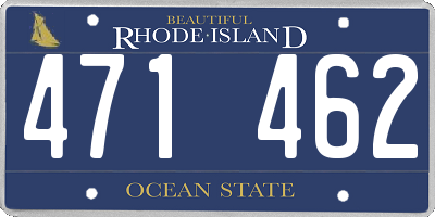 RI license plate 471462