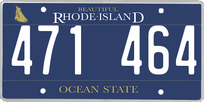 RI license plate 471464