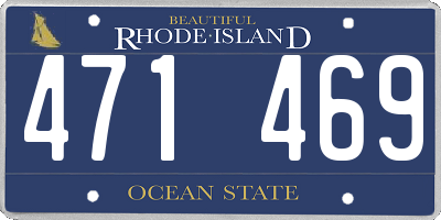 RI license plate 471469