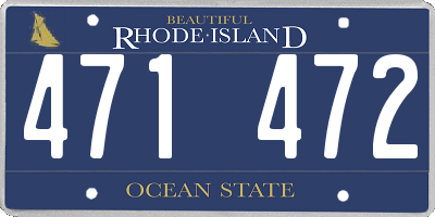 RI license plate 471472