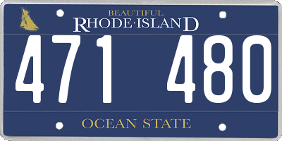 RI license plate 471480