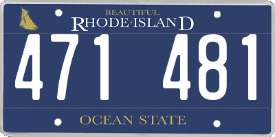 RI license plate 471481