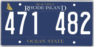 RI license plate 471482