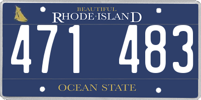 RI license plate 471483