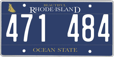 RI license plate 471484