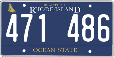 RI license plate 471486