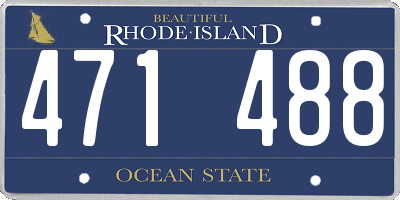 RI license plate 471488