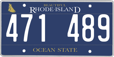 RI license plate 471489
