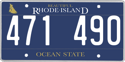 RI license plate 471490