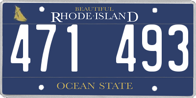 RI license plate 471493