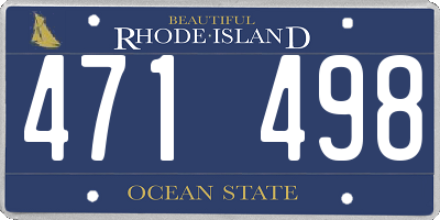 RI license plate 471498