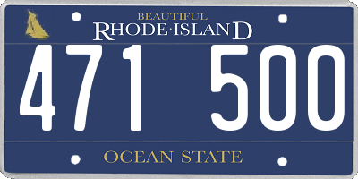RI license plate 471500
