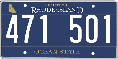 RI license plate 471501