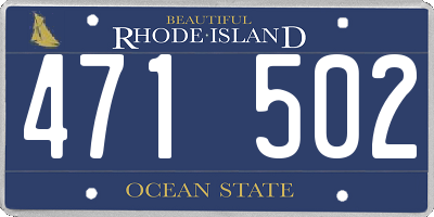 RI license plate 471502