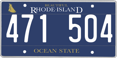 RI license plate 471504
