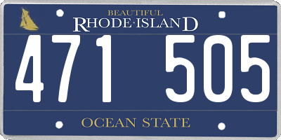 RI license plate 471505
