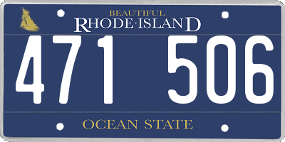 RI license plate 471506