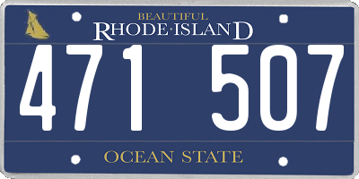 RI license plate 471507
