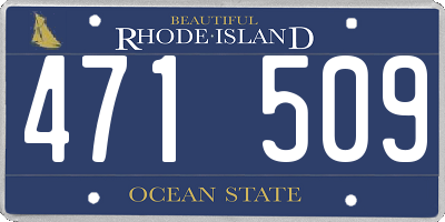 RI license plate 471509