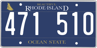 RI license plate 471510