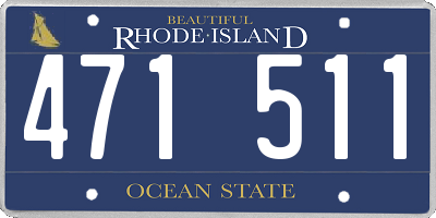 RI license plate 471511