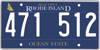 RI license plate 471512