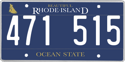 RI license plate 471515